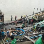 Pemusnahan Barang Bukti Berupa Lanting PETI di Depan Keraton Surya Negara,Kejari Libatkan DLH