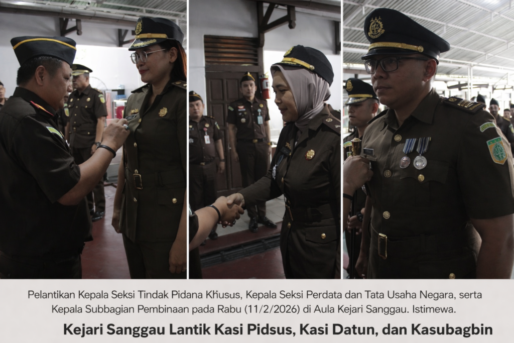 Kejari Sanggau Lantik Kasi Pidsus, Kasi Datun, dan Kasubagbin