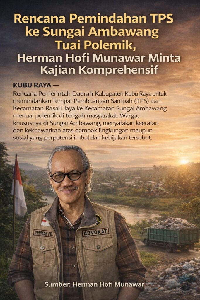 TPS Akan Dipindah ke Sungai Ambawang, Herman Hofi Munawar Ingatkan Dampak Lingkungan