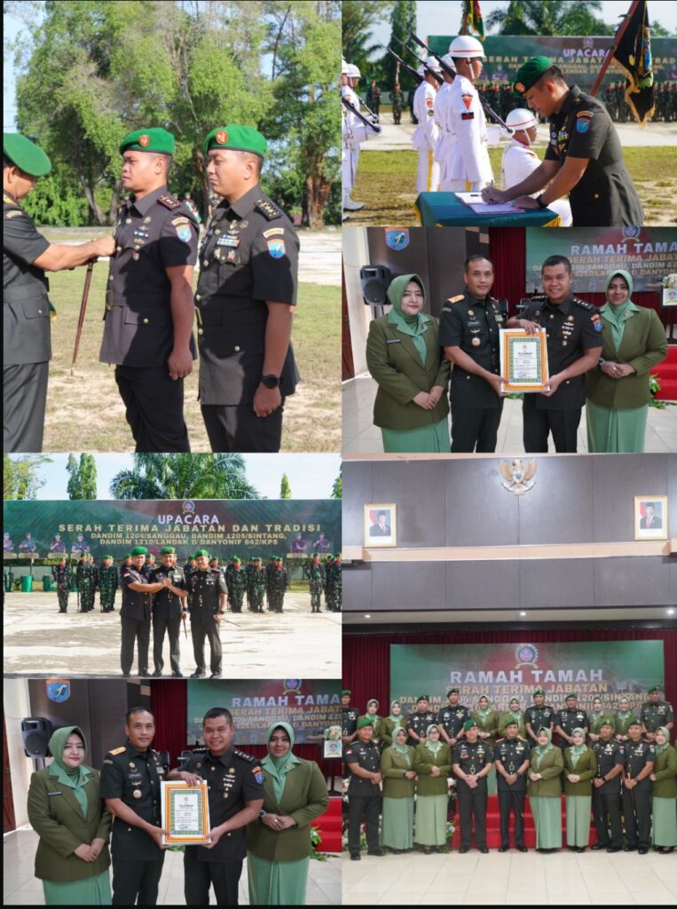 Danrem 121/Abw Pimpin Sertijab Dandim 1204/Sanggau, Tongkat Komando Resmi Diserahkan
