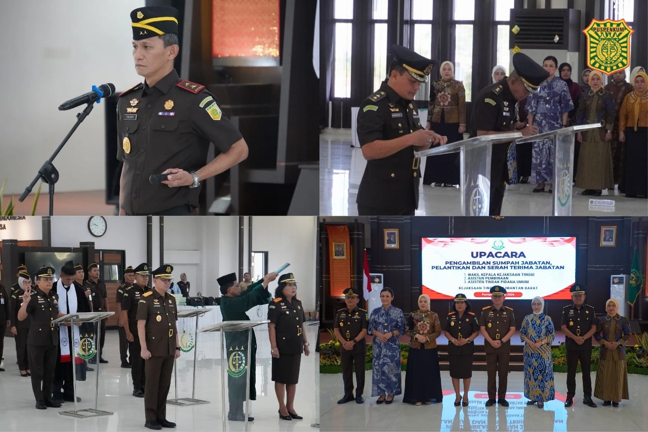 Rotasi Strategis Kejati Kalbar: Kajati Lantik Wakajati, Asbin dan Aspidum, Tegaskan Integritas di Era Digital