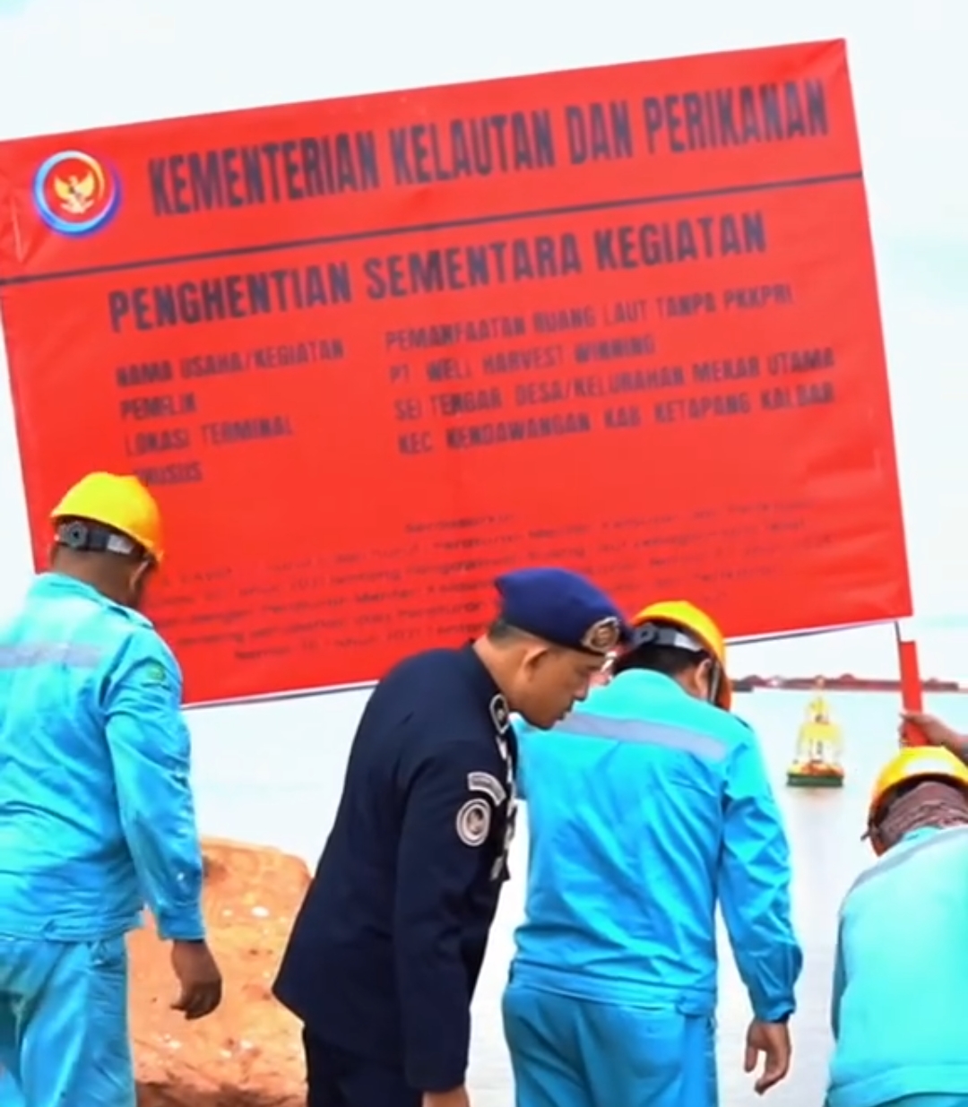KKP Hentikan Operasional Tersus PT WHW AR di Ketapang karena Tak Punya Izin Dasar