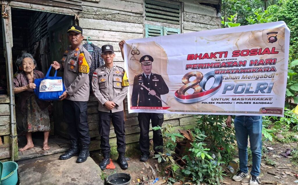Wujud Kepedulian di Hari Bhayangkara Ke-80, Polsek Parindu Berbagi dengan Sesama