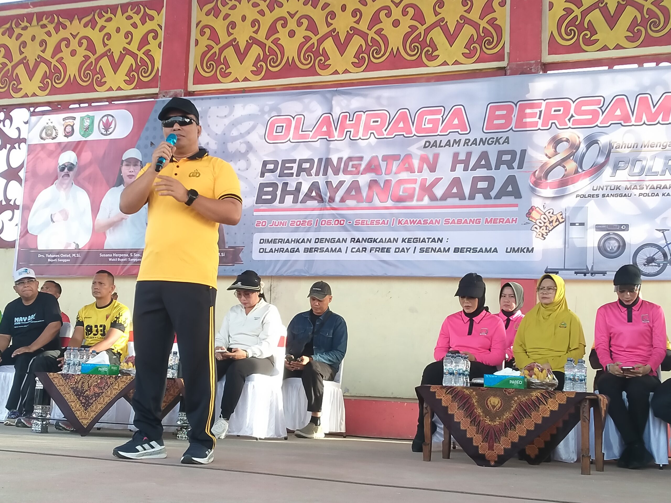 Olahraga Bersama Meriahkan HUT Bhayangkara ke-80 dan Hari Kesatuan Gerak Bhayangkari ke-74 di Sanggau