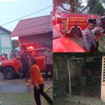 Rumah Semi Permanen di Sanggau Terbakar, Dugaan Berawal dari Percikan Korek Api Tidak Ada Korban Jiwa, Api Berhasil Dipadamkan Petugas Dibantu Warga