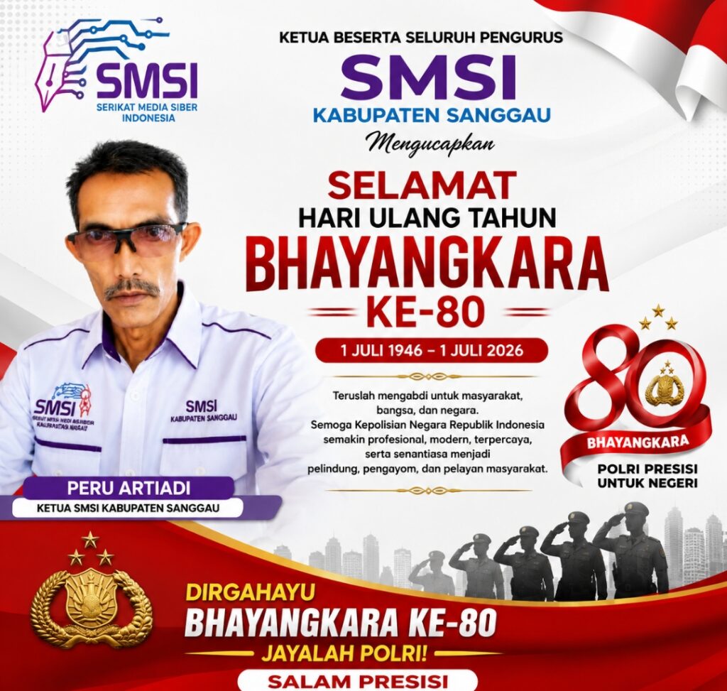 SMSI Kabupaten Sanggau Ucapkan Selamat Hari Bhayangkara ke-80, Apresiasi Dedikasi Polri untuk Masyarakat