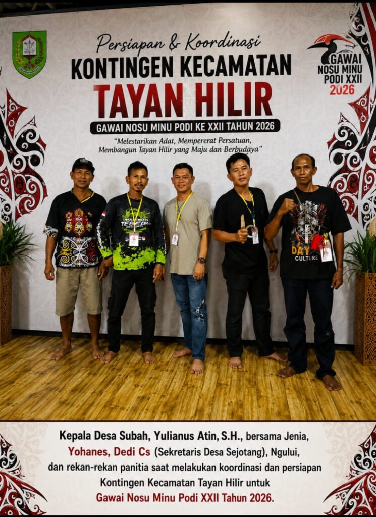 Kepala Desa Subah Pimpin Persiapan Kontingen Tayan Hilir Sambut Gawai Nosu Minu Podi XXII 2026