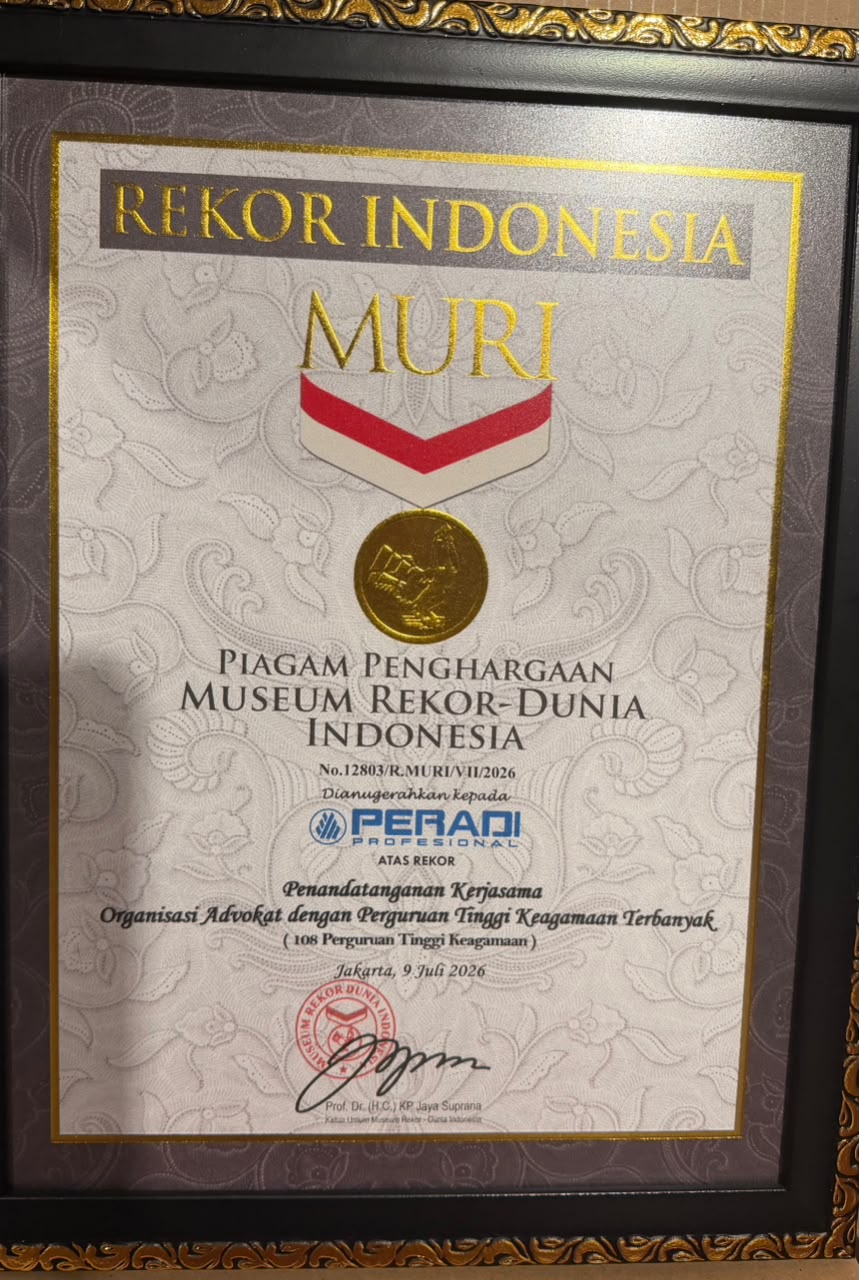 PERADI Profesional Cetak Rekor MURI, Gandeng 108 Perguruan Tinggi Keagamaan Bangun Ekosistem Pendidikan Hukum Berintegritas