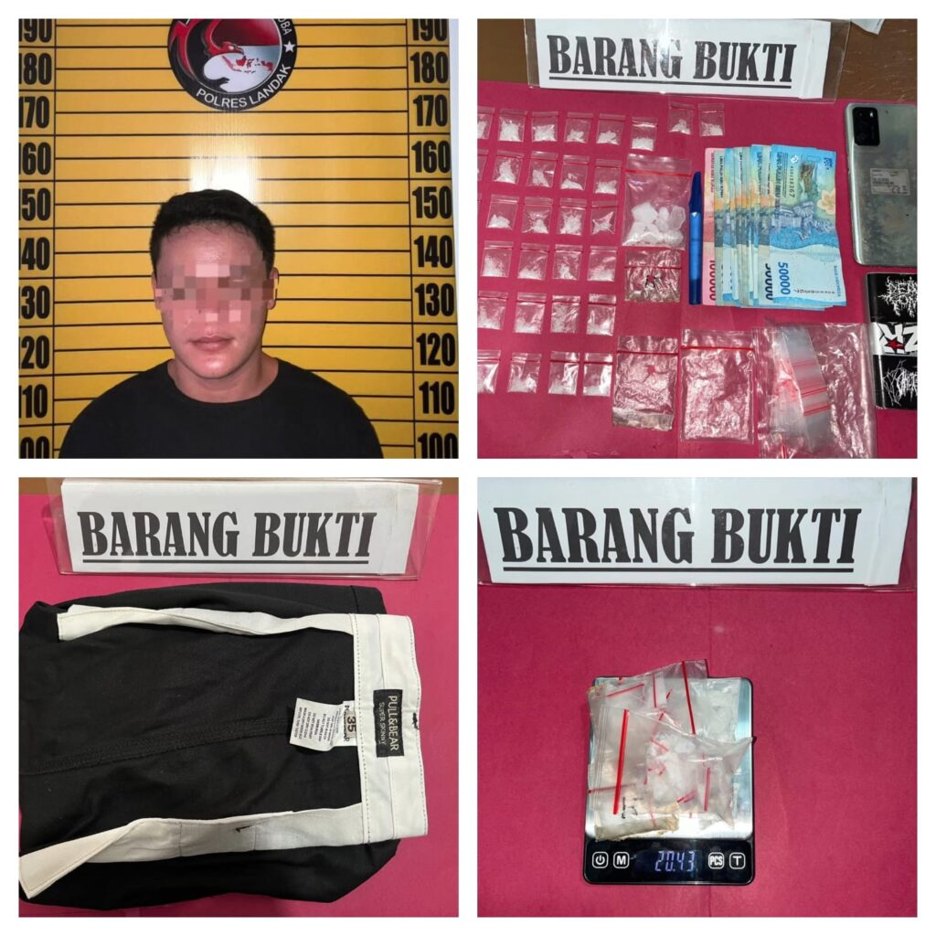 Lagi-Lagi di Mandor! Pengedar Sabu Diciduk, Polisi Sita 20,43 Gram Barang Bukti