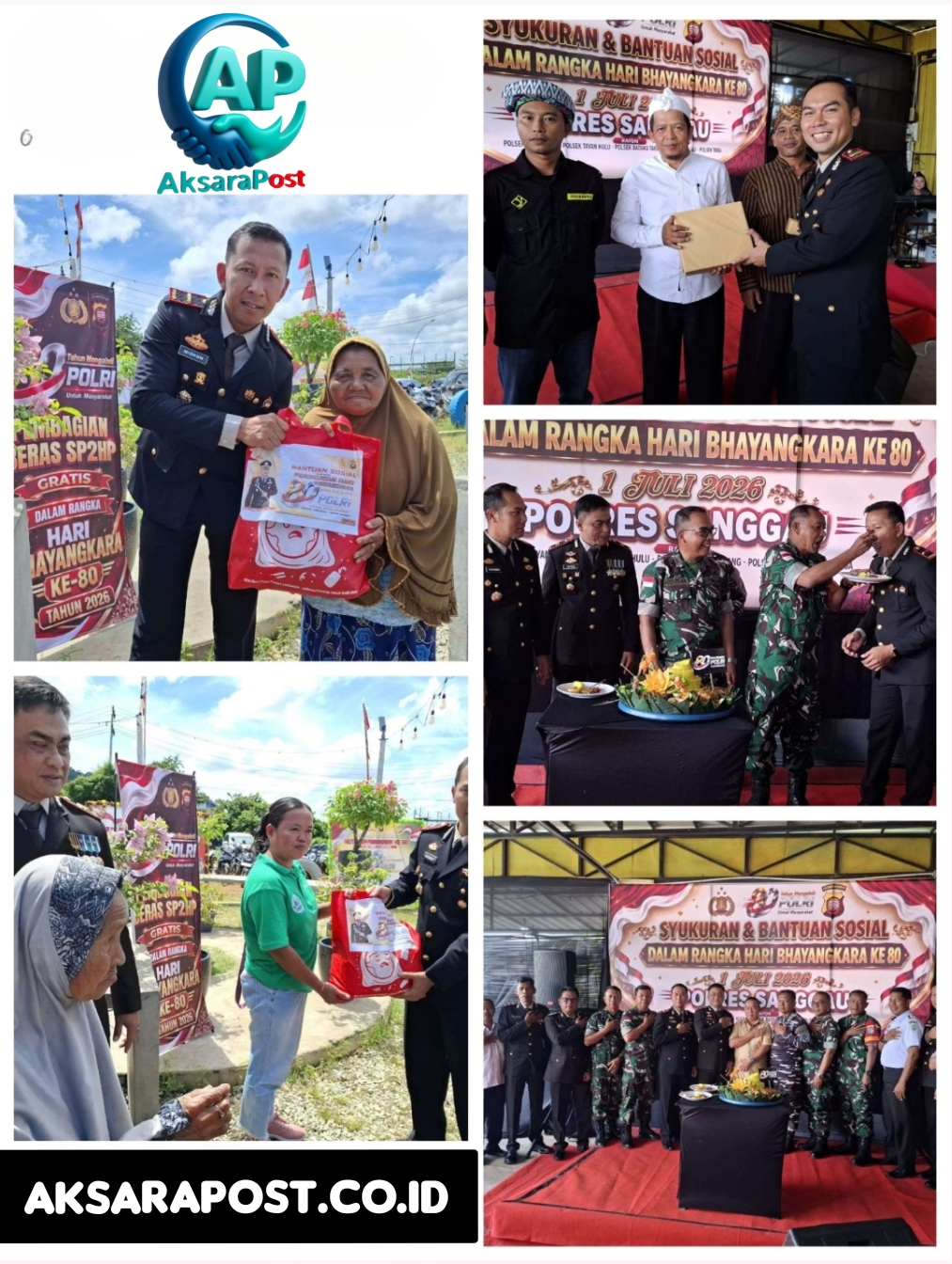 Rayon Lima Polsek di Sanggau Gelar Syukuran dan Bakti Sosial Hari Bhayangkara Ke-80, Perkuat Kedekatan Polri dengan Masyarakat