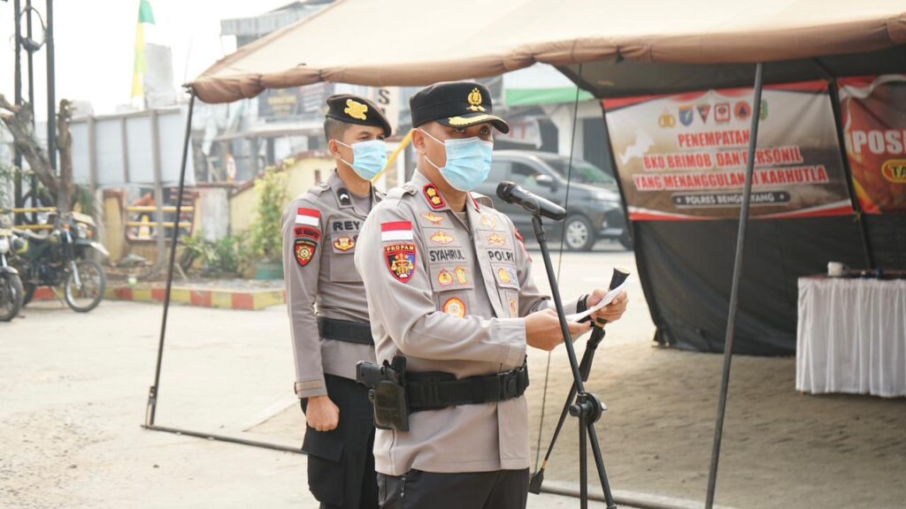 Perkuat Kesiapsiagaan Karhutla, Polres Bengkayang Gelar Apel Ops Aman Nusa II Karhutla Kapuas 2026 Dua Lokasi