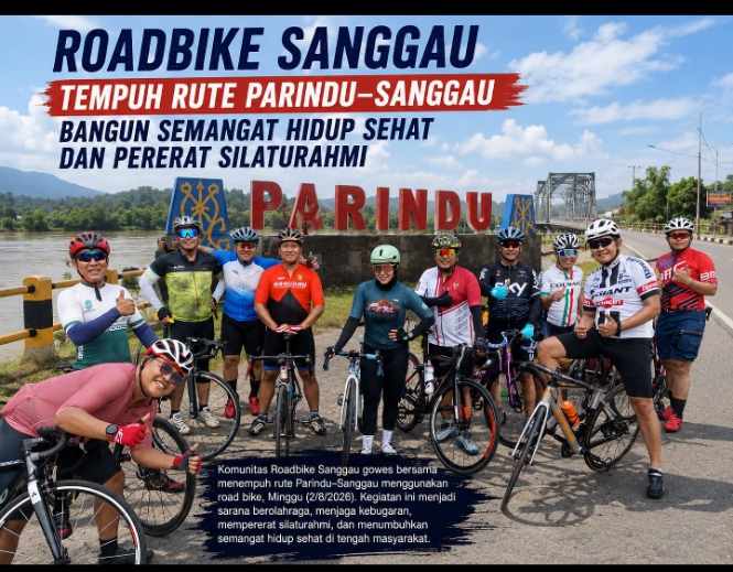 Roadbike Sanggau Gowes Parindu–Sanggau, Perkuat Silaturahmi dan Gaya Hidup Sehat